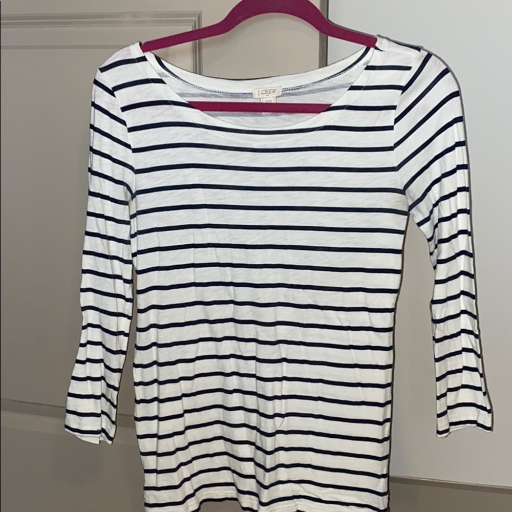 J Crew Striped 3/4 Sleeve